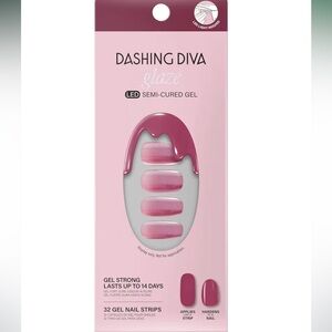 🟠NWT DASHING DIVA Glaze Nail Strips•Sangria Glaze•Works with Any LED Nail Lamp